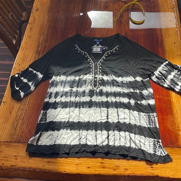 XXL Bandolino Black and white beaded top. - Picture 10 of 13